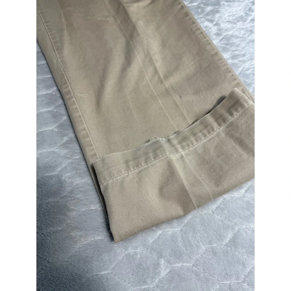 Vintage Polo Ralph Lauren Pleated Chino Pants Mens 35x31 Khaki Made in USA Tan